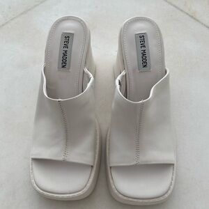 Steve Madden Cream Women's Mules